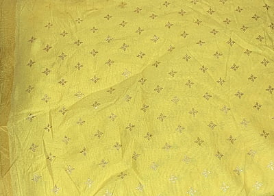 Chanderi Star Print Yellow