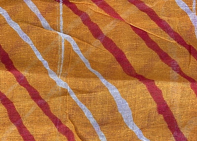 Orange Lehriya Print